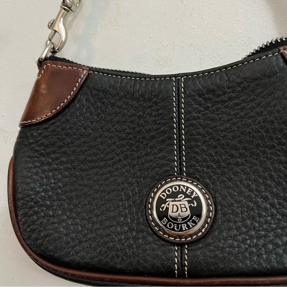 Dooney & Bourke micro mini bag brown & black leather - Picture 2 of 4